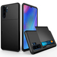 Huse pentru Huawei P30 Pro, Sliding Card Holder, negru