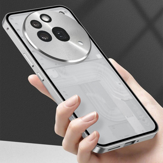 Carcasă pentru Nothing Phone 3a Pro, Frame Case, de argint