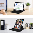 Husă pentru tastatură pentru Samsung Galaxy Tab S6 Lite 2024 / 2022 / 2020, Rotary 360° Leather, negru