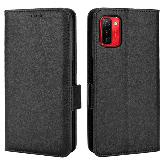 Cu clapetă pentru Ulefone Note 12P, Wallet Litchi Magnet, negru