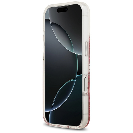 Husă GUESS din rășină cu fund strălucitor MagSafe pentru iPhone 17 Pro