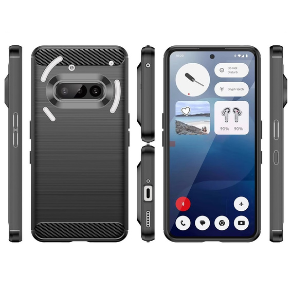 Huse pentru Nothing Phone 3A, Carbon, negru
