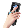 Carcasă pentru Samsung Galaxy Z Flip7 FE / Z Flip6, Card Slot Ring Case, negru