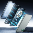 Blavec Power Bank 10000mAh BJ-03 Slim 13.5mm - Tip C - 22.5W, MagSafe 3in1 - gri