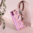 Husă pentru iPhone 16, Electro MagSafe, roz + Sticlă pentru ecran