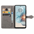 Cu clapetă pentru Samsung Galaxy M55 5G, Mandala, gri