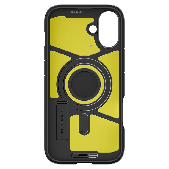 Carcasa Spigen pentru iPhone 16 Plus, Tough Armor Mag MagSafe, negru + 9H Tempered Glass
