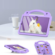 Husă pentru copii pentru Samsung Galaxy Tab S6 Lite 10.4 2020/2022 / Tab A7 2020 T500 / T505 / Tab S6 T860/T865, Cute Patterns, cu suport, violet