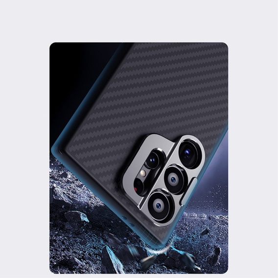 Carcasă pentru Samsung Galaxy S24 Ultra, carcasă blindată Nillkin, Carboprof Case, pentru Magsafe, negru