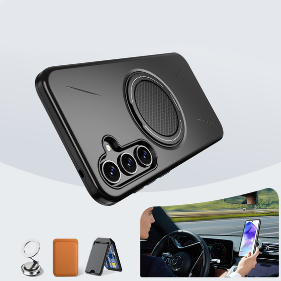 Husă MagSafe cu suport pentru Samsung Galaxy A57 5G, negru