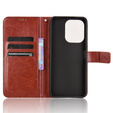 Cu clapetă pentru Xiaomi Redmi 13, Crazy Horse Wallet, maro