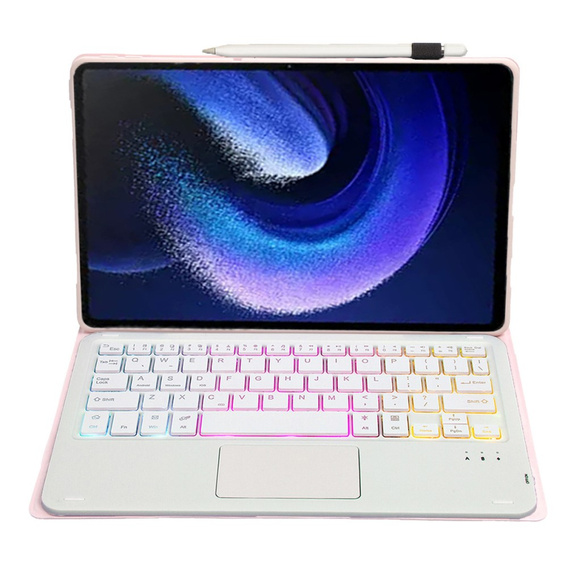 Carcasă + tastatură Xiaomi Pad 6 / 6 Pro, with touchpad, roz