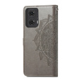 Cu clapetă pentru Motorola Moto E14, Mandala, gri