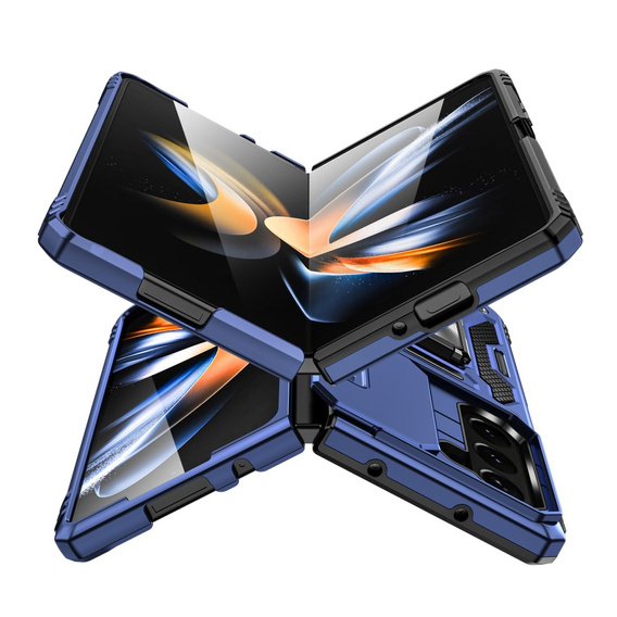 Husă blindată pentru Samsung Galaxy Z Fold6 5G, CamShield Slide, albastru