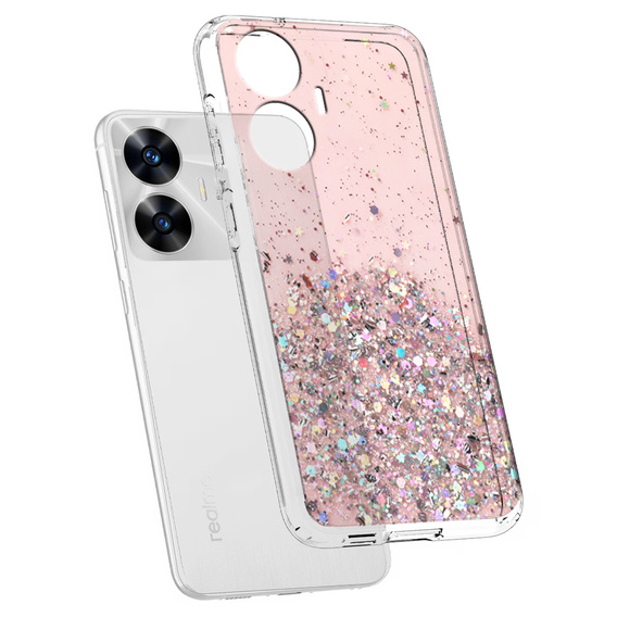 Huse pentru Realme C55, Glittery, roz