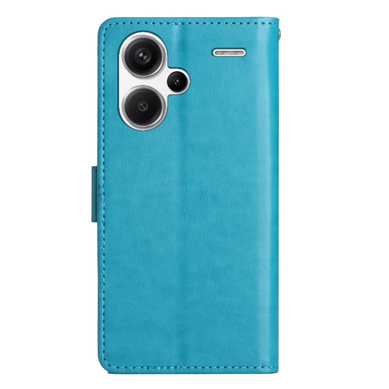 Cu clapetă pentru Xiaomi Redmi Note 13 Pro+, Butterfly, albastru
