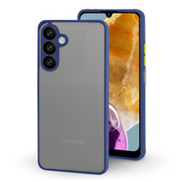 Husă din silicon pentru Samsung Galaxy M15 5G, cu protecție pentru cameră, transparent / albastru