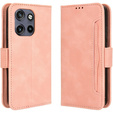 Cu clapetă pentru Motorola Edge 50 Neo / Motorola ThinkPhone 25, Card Slot, roz