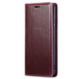 Cu clapetă pentru Samsung Galaxy S23, ERBORD Waxy Wallet, roșu
