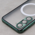 Carcasa Magnetic Dual Glass MagSafe pentru Samsung Galaxy S23, verde