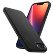 Carcasa Spigen pentru iPhone 16E, Liquid Air, negru + 9H Tempered Glass