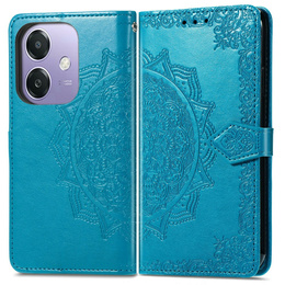 Cu clapetă pentru Oppo A40 / Oppo A40m, Mandala, albastru