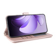 Carcasă cu clapetă pentru Oppo Reno 13 Pro 5G, Crossbody Leather Wallet, roz