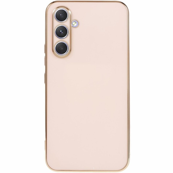 Husă pentru Samsung Galaxy A15, Glamour CamShield, roz + sticlă 9H