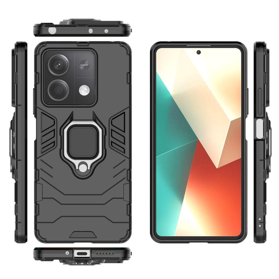Huse pentru Xiaomi Redmi Note 13 5G, Kickstand Ring, negru