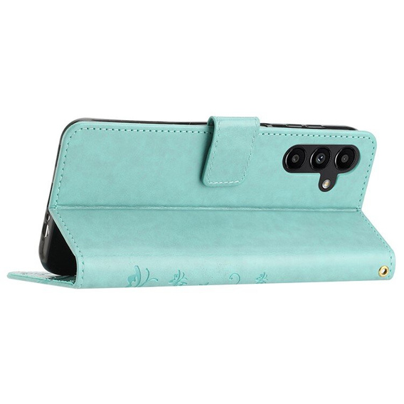 Cu clapetă pentru Samsung Galaxy A55 5G, Wallet, Butterfly, violet