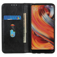 Huse pentru Samsung Galaxy A56, Wallet Litchi Leather, negru