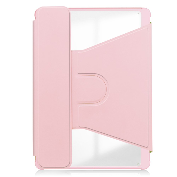 Husă pentru tastatură pentru Samsung Galaxy Tab S9, Rotary 360° Leather, roz rose gold