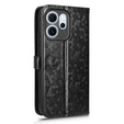 Husă cu clapetă pentru Oppo Reno 14F, Wallet Rhombus, negru