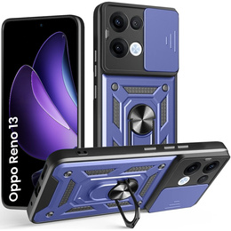Husă blindată pentru Oppo Reno 13, CamShield Slide, albastru