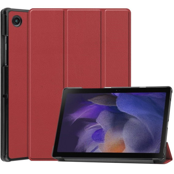 Husă pentru Samsung Galaxy Tab A8 10.5 SM-X200 SM-X205, Smartcase, maroon