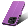 Cu clapetă pentru Realme Note 50, Wallet Smart Magnet, violet