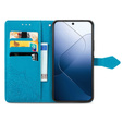 Cu clapetă pentru Xiaomi 14T Pro, Mandala, albastru