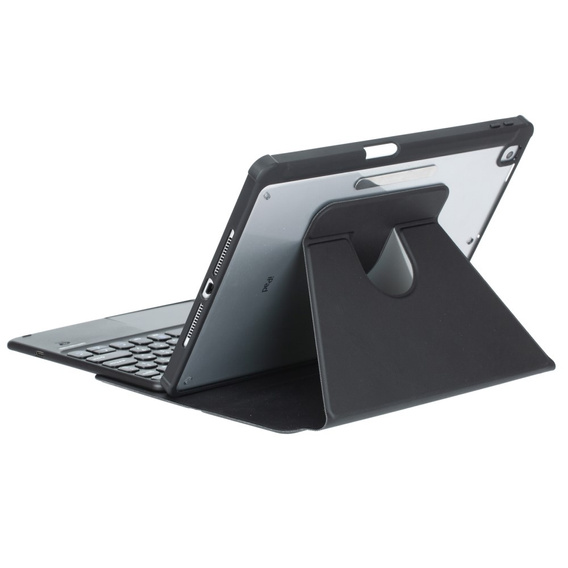 Husă pentru tastatură pentru iPad 11" 2025 A16 (11 gen.) / iPad 10.9" 2022 (10 gen.), Rotary 360° Leather, negru