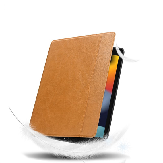 Husă pentru iPad 10.2 2021 / 2020 / 2019, Business Card and Pen Slot, maro