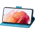 Cu clapetă pentru Oppo Reno 12 Pro, Butterfly, albastru