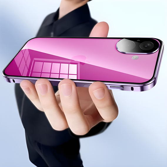 Husa pentru iPhone 16, Magnetic Dual Glass, violet