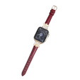 Curea din piele pentru Apple Watch 1/2/3/4/4/5/6/6/7/8/SE/Ultra 42/44/45/49mm, maroon