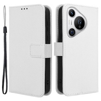 Cu clapetă pentru Huawei Pura 70, Wallet Smart Magnet, alb