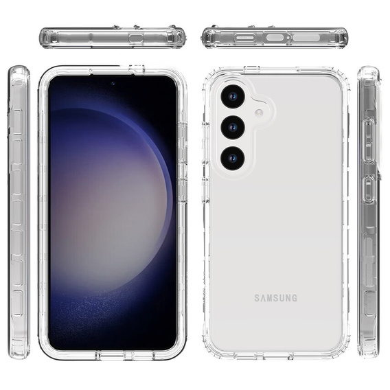 Carcasă pentru Samsung Galaxy S24, Shockproof, cu folie, transparentă