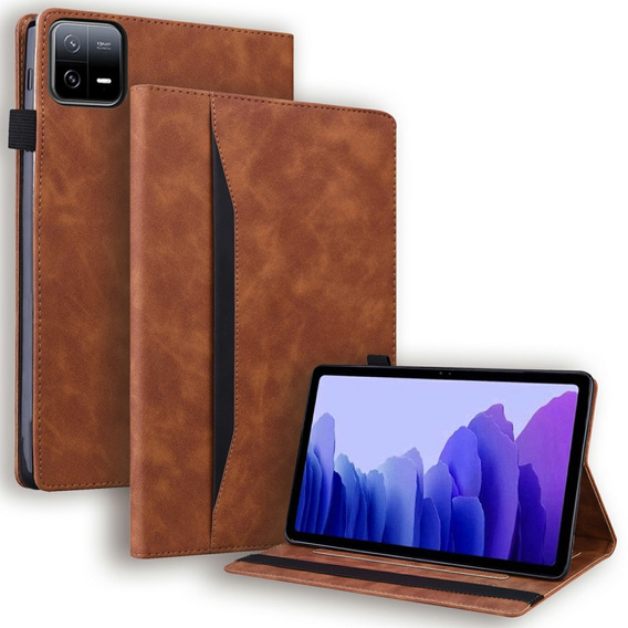 Husă pentru Xiaomi Pad 7, Classic, cu spațiu pentru stylus, maro