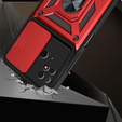 Husă blindată pentru Xiaomi Redmi 10C, CamShield Slide, roșu