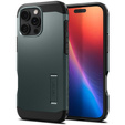 Carcasa Spigen pentru iPhone 16 Pro, Tough Armor Mag MagSafe, verde + 9H Tempered Glass