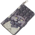 Cu clapetă pentru Samsung Galaxy A05s, Wallet, Cat, gri