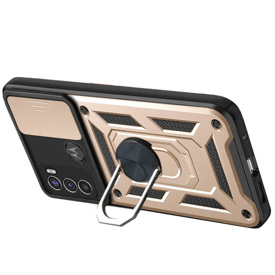 Husă blindată pentru Motorola Moto G60, CamShield Slide, de aur