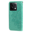 Cu clapetă pentru Xiaomi Redmi Note 13 Pro 5G, Mandala, verde